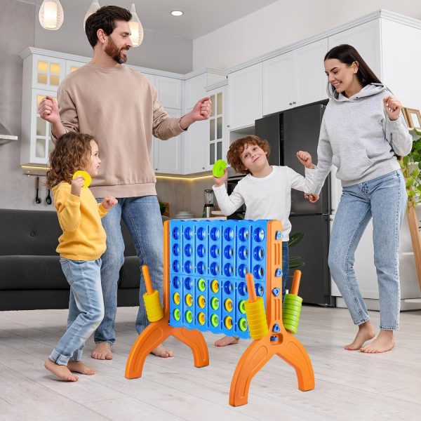 Ayeboovi Giant 4-in-A-Row, Jumbo 4-to-Score Yard Game for Kids and Adults Indoor Outdoor Party Family Connect Game Set with Quick Release Slider & Carrying Bag - Image 6