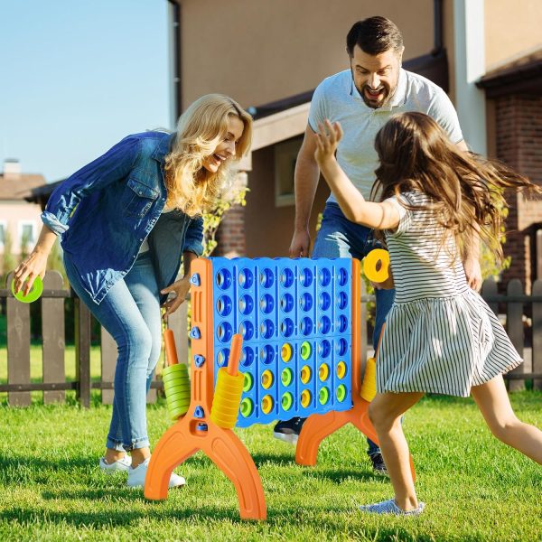 Ayeboovi Giant 4-in-A-Row, Jumbo 4-to-Score Yard Game for Kids and Adults Indoor Outdoor Party Family Connect Game Set with Quick Release Slider & Carrying Bag - Image 7