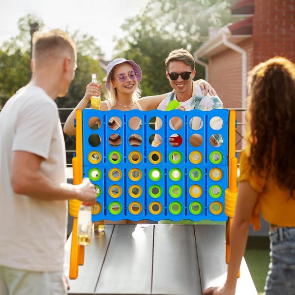 Ayeboovi Giant 4-in-A-Row, Jumbo 4-to-Score Yard Game for Kids and Adults Indoor Outdoor Party Family Connect Game Set with Quick Release Slider & Carrying Bag - Image 8