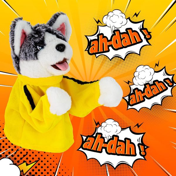 Ayeboovi 2024 Funny Gifts Hand Puppet Prank Stuff Boxing Husky Animal Toy, Gag Gifts for Adults Interactive Kung Fu Husky Hand Puppet, Plush Toy for Kids' Creative Play and Motor Skills Development - Image 2