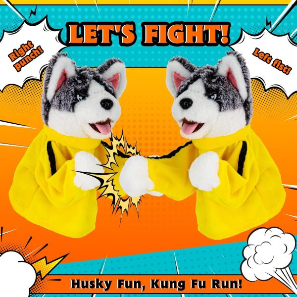 Ayeboovi 2024 Funny Gifts Hand Puppet Prank Stuff Boxing Husky Animal Toy, Gag Gifts for Adults Interactive Kung Fu Husky Hand Puppet, Plush Toy for Kids' Creative Play and Motor Skills Development - Image 3