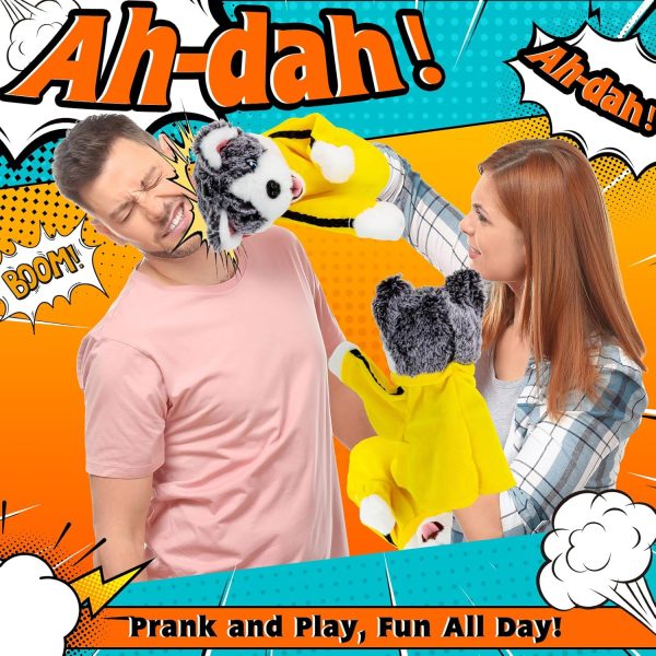 Ayeboovi 2024 Funny Gifts Hand Puppet Prank Stuff Boxing Husky Animal Toy, Gag Gifts for Adults Interactive Kung Fu Husky Hand Puppet, Plush Toy for Kids' Creative Play and Motor Skills Development - Image 4