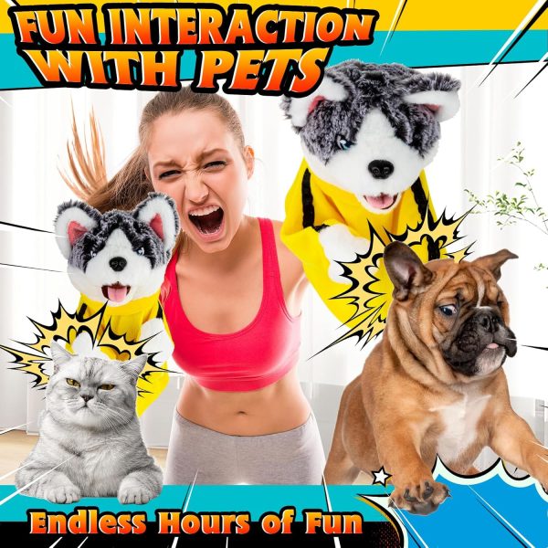 Ayeboovi 2024 Funny Gifts Hand Puppet Prank Stuff Boxing Husky Animal Toy, Gag Gifts for Adults Interactive Kung Fu Husky Hand Puppet, Plush Toy for Kids' Creative Play and Motor Skills Development - Image 5