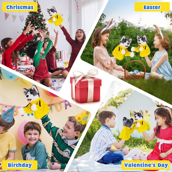 Ayeboovi 2024 Funny Gifts Hand Puppet Prank Stuff Boxing Husky Animal Toy, Gag Gifts for Adults Interactive Kung Fu Husky Hand Puppet, Plush Toy for Kids' Creative Play and Motor Skills Development - Image 9
