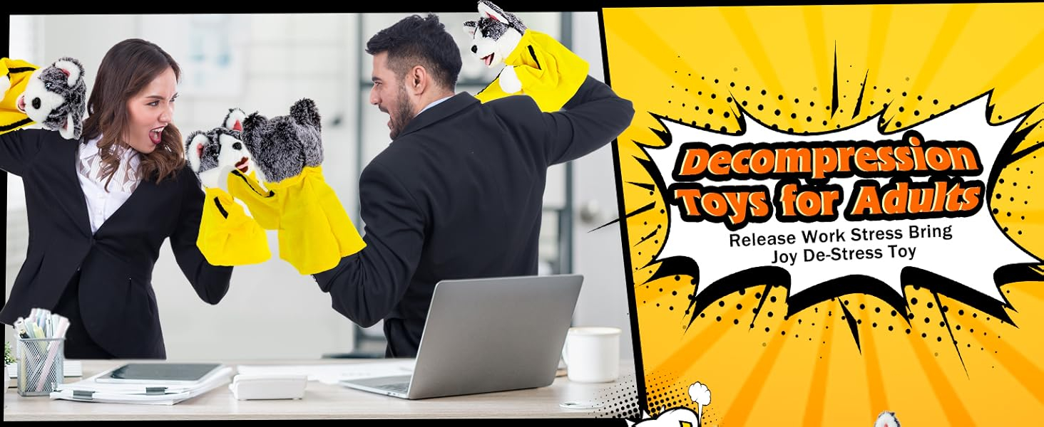 punching husky puppet dog boxing hand puppet boxing hand puppet