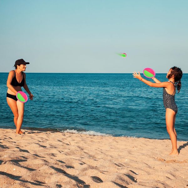 Ayeboovi Toss and Catch Game Set with Light Up Ball Beach Pool Yard Pool Toys Lawn Outdoor Games for 3 4 5 6 7 8 9 10 Year Old Boys Girls Gifts -Red - Image 6