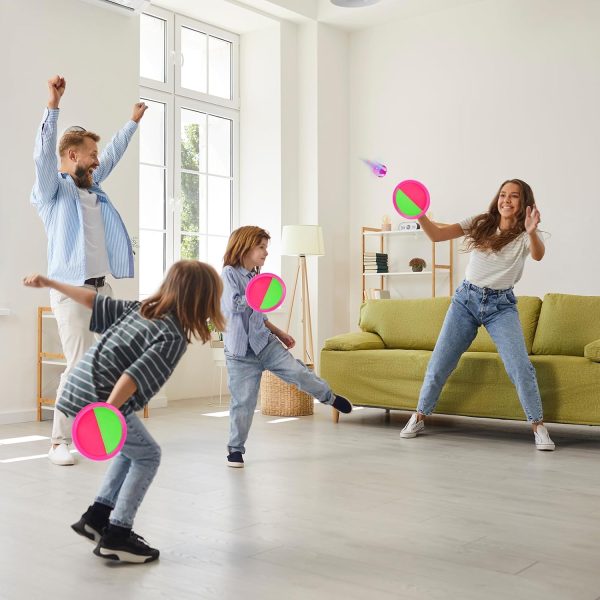 Ayeboovi Toss and Catch Game Set with Light Up Ball Beach Pool Yard Pool Toys Lawn Outdoor Games for 3 4 5 6 7 8 9 10 Year Old Boys Girls Gifts -Red - Image 9