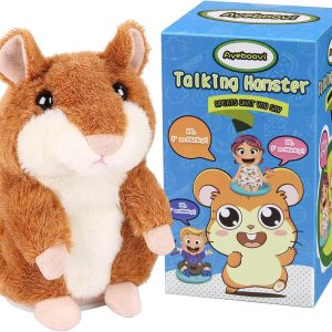 Ayeboovi Toddler Toys Talking Hamster Repeats What You Say Interactive Fun Toys Birthday Gift | Stuffed Animals Autism Toy Gifts for 3 4 5+ Year Old Girls Boys
