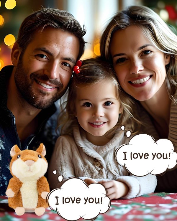 Ayeboovi Toddler Toys Talking Hamster Repeats What You Say Interactive Fun Toys Birthday Gift | Stuffed Animals Autism Toy Gifts for 3 4 5+ Year Old Girls Boys - Image 7